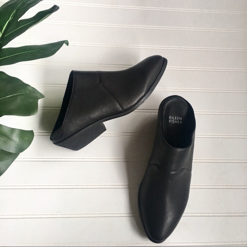 Eileen Fisher Vachetta Slide On Mules